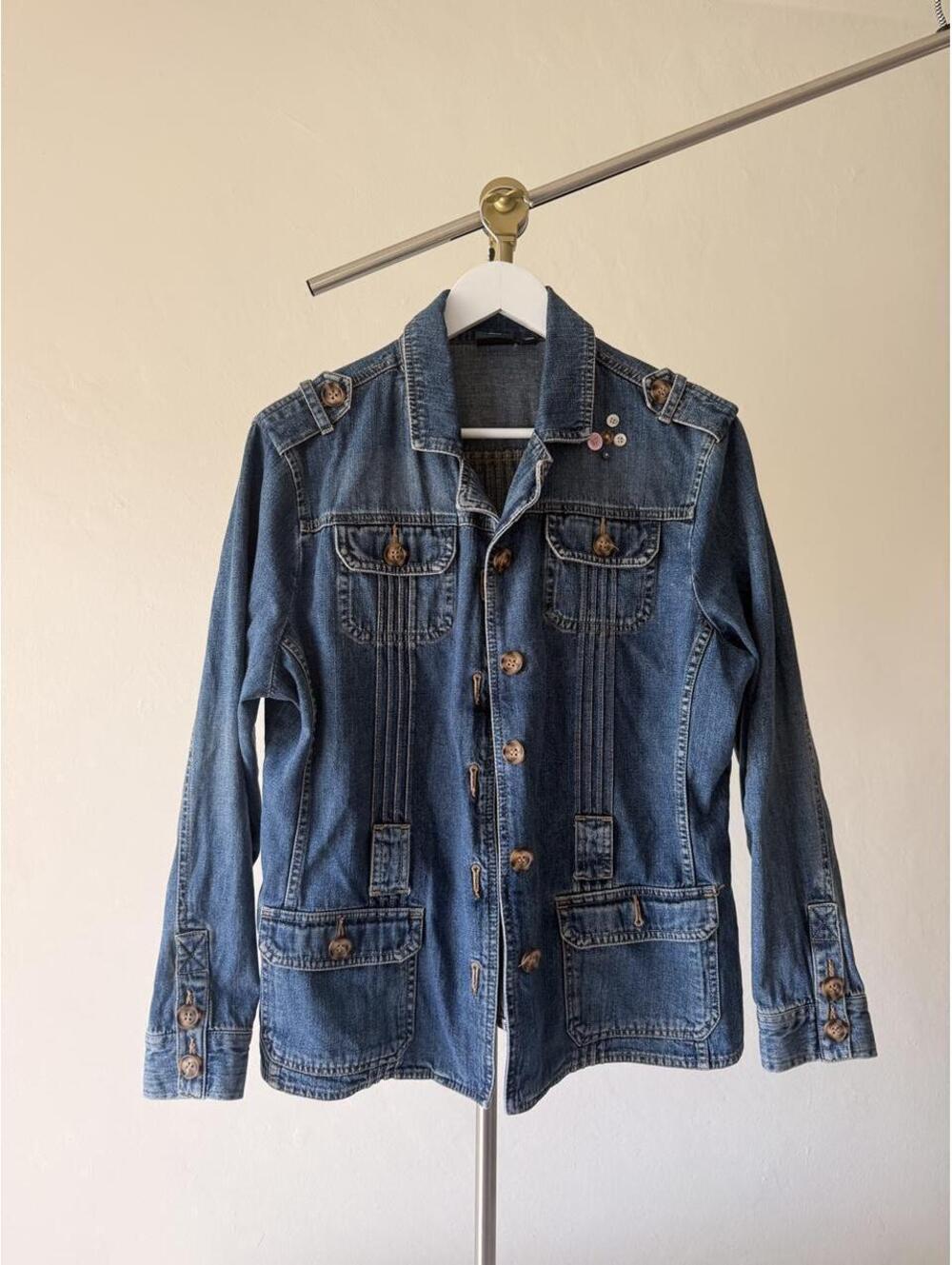 Sonoma Goods for Life Vintage Blue Denim Jacket with Button Detailing